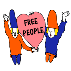 [LINEスタンプ] FREE PEOPLE！～自由な人たち～の画像（メイン）