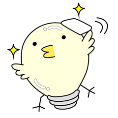 [LINEスタンプ] 『 ヒヨコ電球 』の画像（メイン）