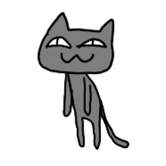 [LINEスタンプ] 自由な黒猫
