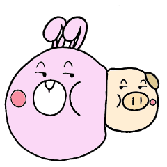 [LINEスタンプ] わがままうさぎとぶたさんの画像（メイン）