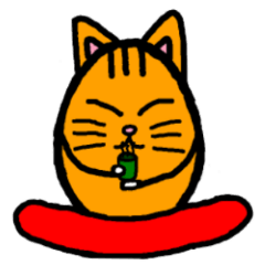 [LINEスタンプ] 楕円なネコ