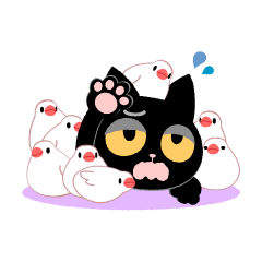 [LINEスタンプ] くろねこのジェームズ2の画像（メイン）