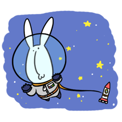 [LINEスタンプ] USAGIの宇宙旅行