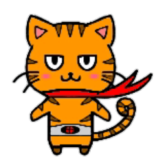 [LINEスタンプ] ヒロ猫(レッド)