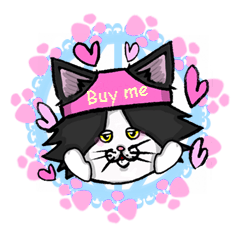 [LINEスタンプ] 帽子をかぶった猫