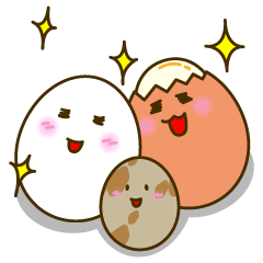 [LINEスタンプ] Family of egg(English)