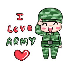 [LINEスタンプ] Army Loveの画像（メイン）