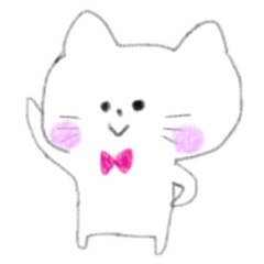 [LINEスタンプ] リボンをつけたネコ！の画像（メイン）