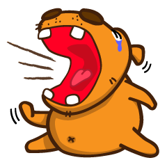 [LINEスタンプ] Crazy Hippo (ENG)の画像（メイン）