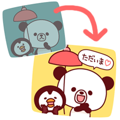 [LINEスタンプ] 『2コマ★スタンプ』ぽんやんとパフィ