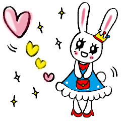 [LINEスタンプ] うさぎのうさりえるのファンタジーワールドの画像（メイン）