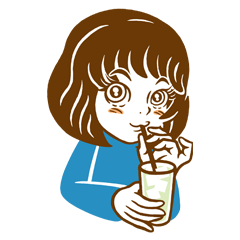 [LINEスタンプ] 彼女のいつもの生活の画像（メイン）