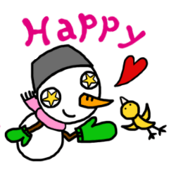 [LINEスタンプ] 冬じゃなくても，ゆきだるまです。