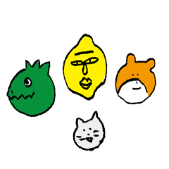 [LINEスタンプ] じゃりれもんときょうりゅうとくまとねこの画像（メイン）