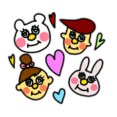 [LINEスタンプ] ゆるめのキャラたちの画像（メイン）