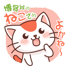 [LINEスタンプ] 博多弁のねこさん