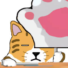 [LINEスタンプ] ひょうきんなトラ猫