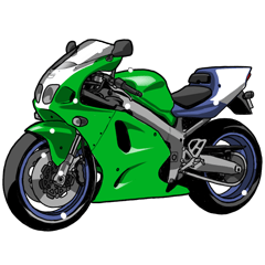 [LINEスタンプ] スポーツバイクバイク(1990年代)の画像（メイン）