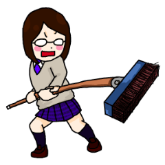 [LINEスタンプ] 戦うリケ女の画像（メイン）