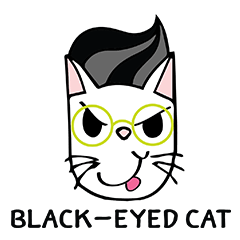 [LINEスタンプ] Black-eyed Cat