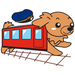 [LINEスタンプ] 電車わんこの画像（メイン）