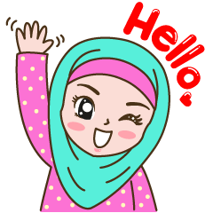 [LINEスタンプ] Hijab Girl