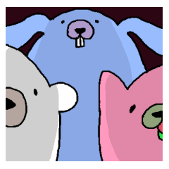 [LINEスタンプ] クマとウサギとイヌの妖精3