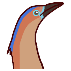 [LINEスタンプ] Big Bird (Gorsachius melanolophus)