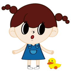 [LINEスタンプ] おてんば娘, モンジュ