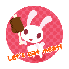 [LINEスタンプ] lot of food and character (English)の画像（メイン）