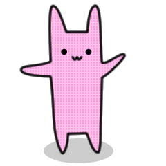 [LINEスタンプ] ピンクウサギ