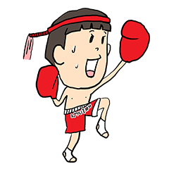 [LINEスタンプ] i-Pap Vs i-Pood (Muay Thai Fighting！！)の画像（メイン）