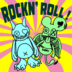 [LINEスタンプ] Daily of Rockn' Roll by RAFFY＆CORON-KUN