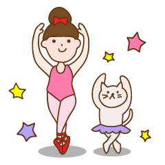 [LINEスタンプ] ゆるっとバレエの画像（メイン）