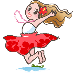 [LINEスタンプ] フラガール！in Hawaiiの画像（メイン）