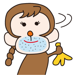 [LINEスタンプ] おさるは今日もバナナと一緒の画像（メイン）