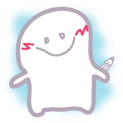 [LINEスタンプ] かわいーオバケ