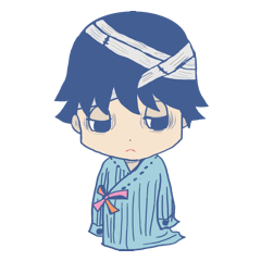 [LINEスタンプ] 病人くん