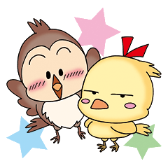 [LINEスタンプ] piyomi and tyunta