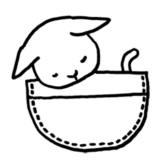 [LINEスタンプ] ポケットねこの画像（メイン）