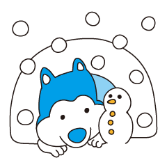 [LINEスタンプ] ユキオとセツのかまくらものがたりの画像（メイン）