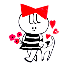 [LINEスタンプ] りぼん娘