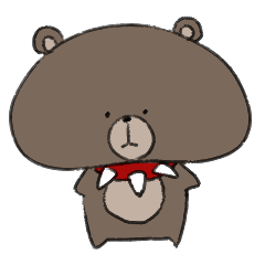 [LINEスタンプ] 超野性的頬肉系クマちゃん