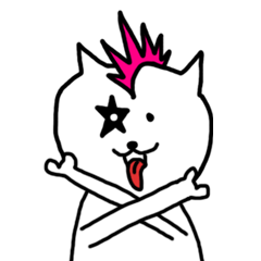 [LINEスタンプ] モヒカンネコパンクス