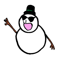 [LINEスタンプ] お洒落な雪だるまの画像（メイン）