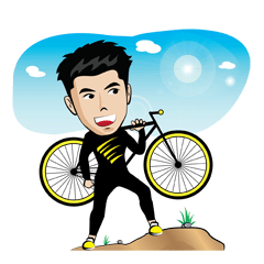 [LINEスタンプ] Mr.Bike-Man (Thai)