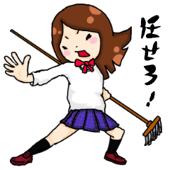 [LINEスタンプ] 戦う女子高生