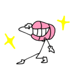 [LINEスタンプ] クチビル棒人間タッくん