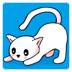 [LINEスタンプ] しろねこ にゃんこ