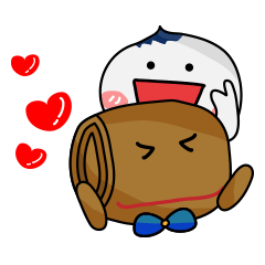 [LINEスタンプ] Coin-Buns and his friend.